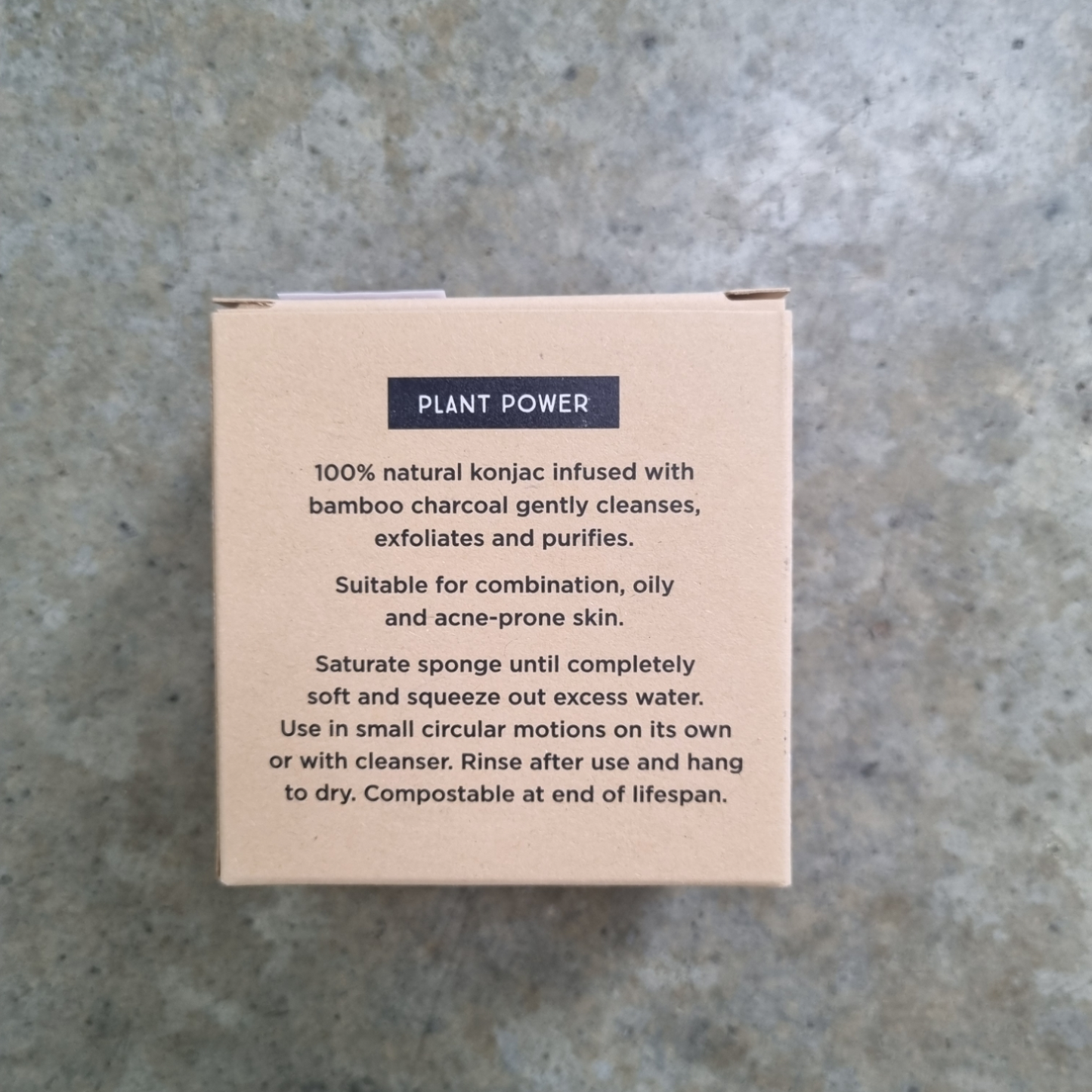 KONJAC FACIAL SPONGE CHARCOAL