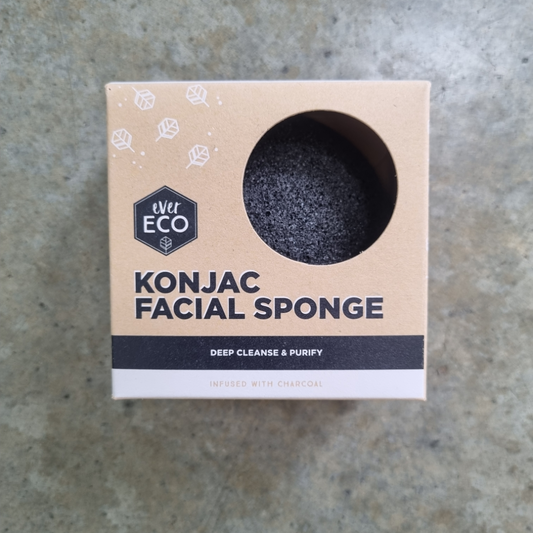 KONJAC FACIAL SPONGE CHARCOAL