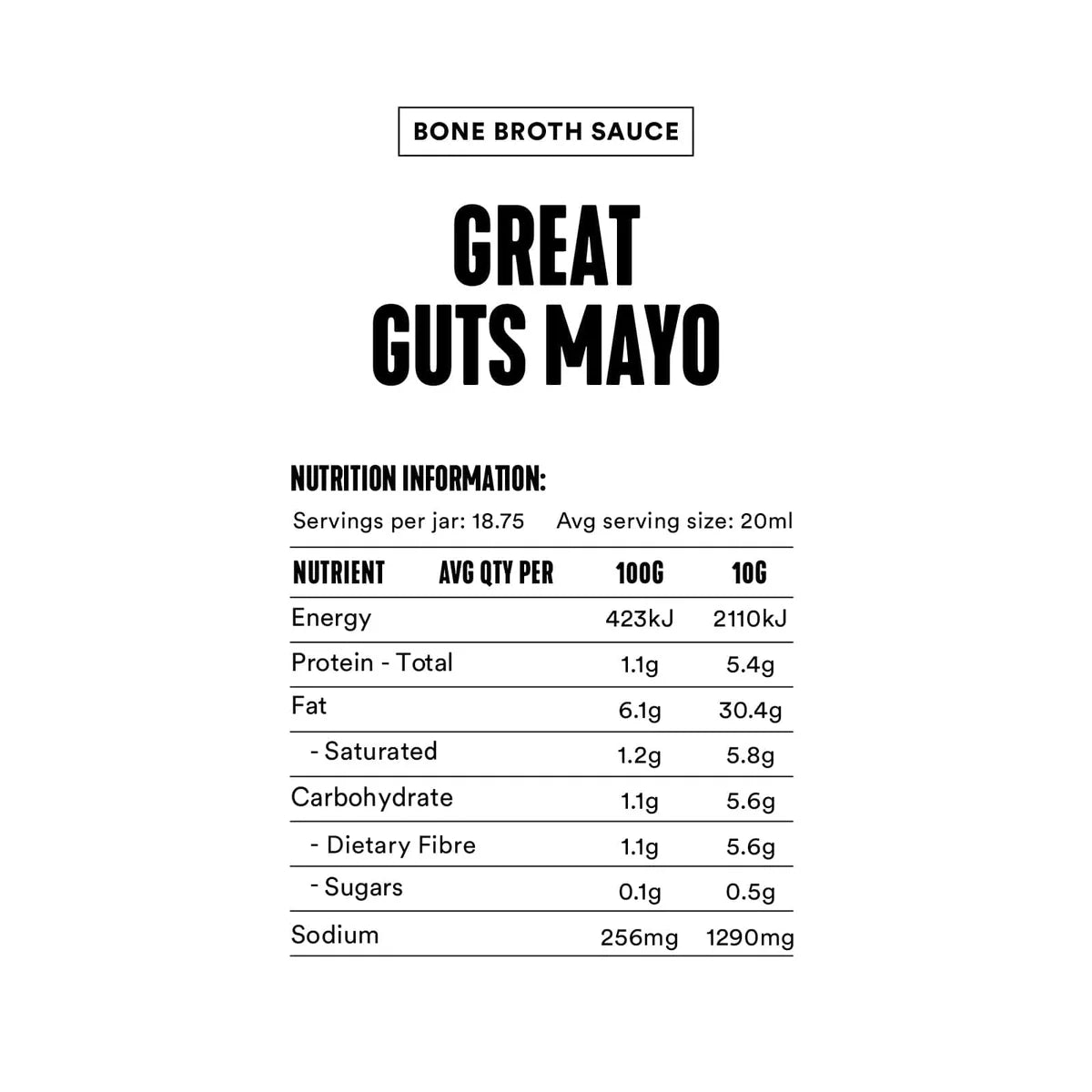 GEVITY GREAT GUTS MAYO